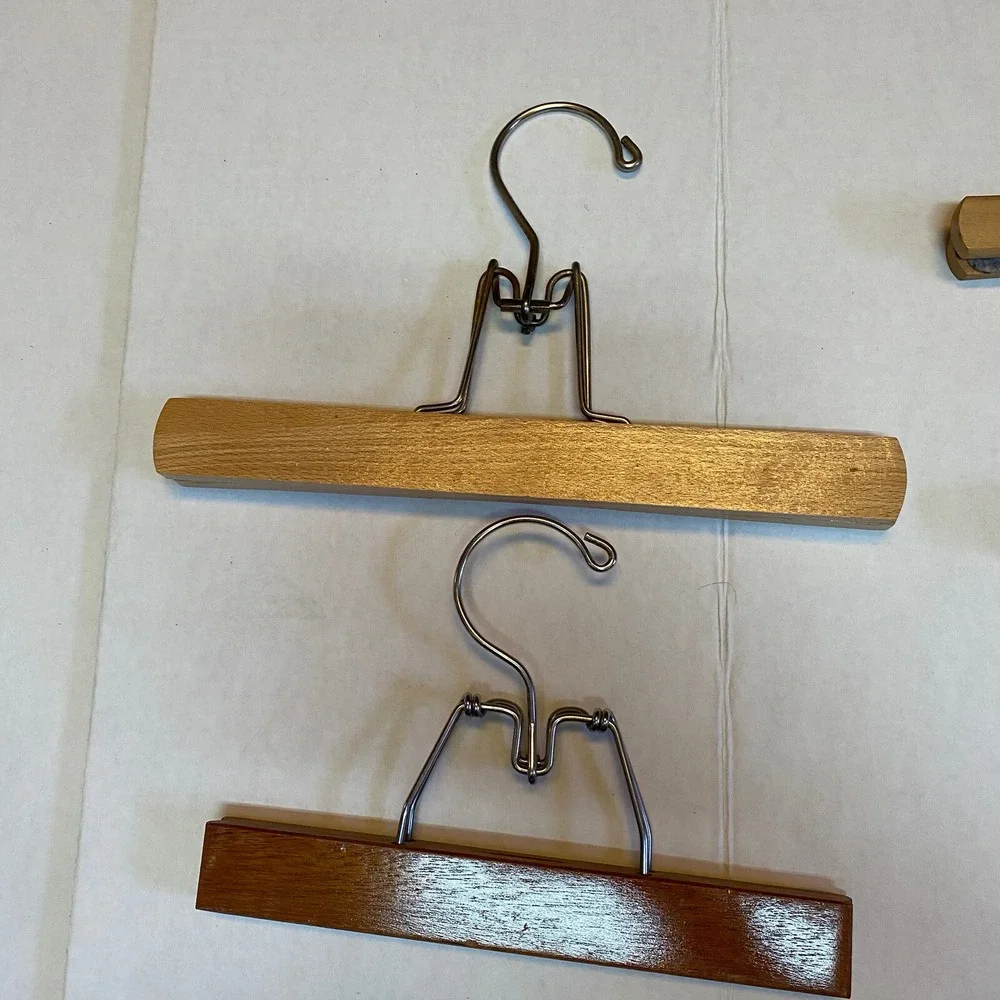 Vintage Skirt Slacks Pants Wooden Metal Swing Hook Hangers Mixed Lot of 11